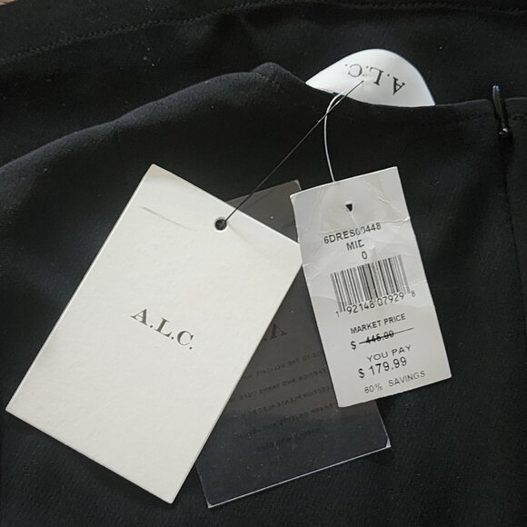 ALC Cassidy Black Dress With Bell Sleeves - Picture 5 of 6